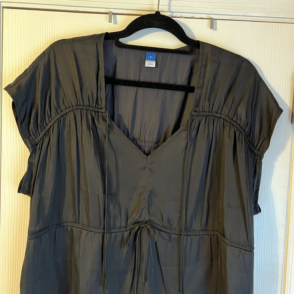 Black V-Neck Blouse